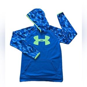 Under Armour Hoodie Youth XL Loose Coldgear Athletic Wear Blue/ Green